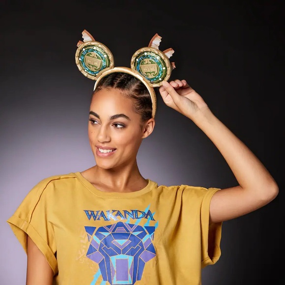 NWT Disney Black Panther: Wakanda Forever Mickey Mouse Ears For Adults 💚🤎 - Picture 1 of 9